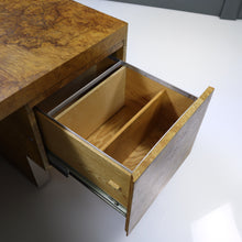 Load image into Gallery viewer, Exquisite 1960s Mid-Century Modern Maple Burlwood Executive Desk