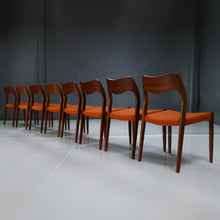 Load image into Gallery viewer, Set of Eight (8) Vintage Danish Dining Chairs by Niels Moller