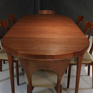 Jörgen Linde and Niels Koefoed Dining Set of 8 Teak Peter Chairs 1 Table