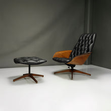 Load image into Gallery viewer, Restored Mr. Chair and Ottoman in Brazilian Leather