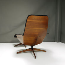 Load image into Gallery viewer, Restored Mr. Chair and Ottoman in Brazilian Leather