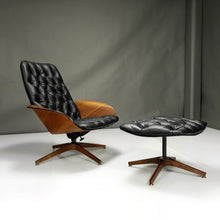 Load image into Gallery viewer, Restored Mr. Chair and Ottoman in Brazilian Leather