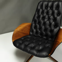 Load image into Gallery viewer, Restored Mr. Chair and Ottoman in Brazilian Leather