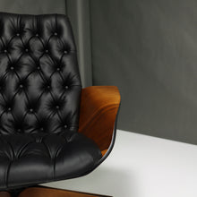 Load image into Gallery viewer, Restored Mr. Chair and Ottoman in Brazilian Leather