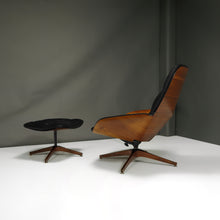 Load image into Gallery viewer, Restored Mr. Chair and Ottoman in Brazilian Leather