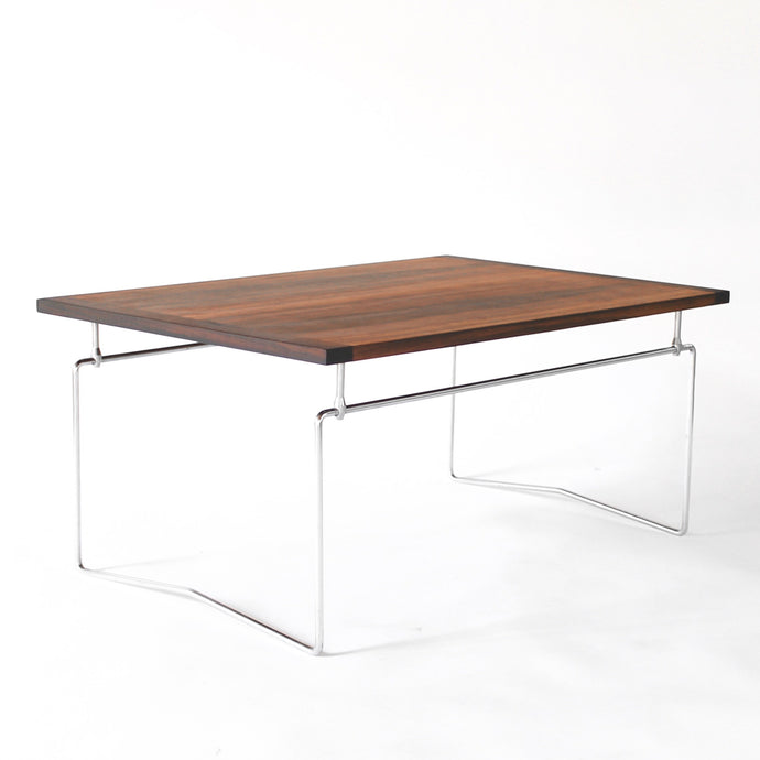 RARE Dokka Møbler Vintage Rosewood Coffee Table with Metal Base