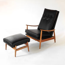 Load image into Gallery viewer, Milo Baughman Recliner w/ Ottoman Mid Century Modern Vintage Chair for James Inc