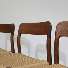 Load image into Gallery viewer, Vintage Niels Moller Model 75 Side Chairs in Oak and Paper Cord - Set of 4