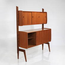 Load image into Gallery viewer, Mid Century Teak Scandinavian Free Standing Bookcase