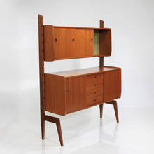 Load image into Gallery viewer, Mid Century Teak Scandinavian Free Standing Bookcase