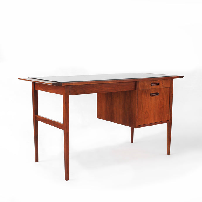 Jack Cartwright for Founders Desk Walnut Slate Top Vintage Mid Century Modern