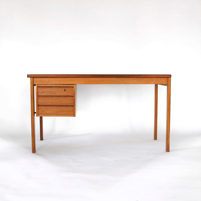 Mid Century Danish Modern Teak Slide Top Desk by Peter Løvig Nielsen