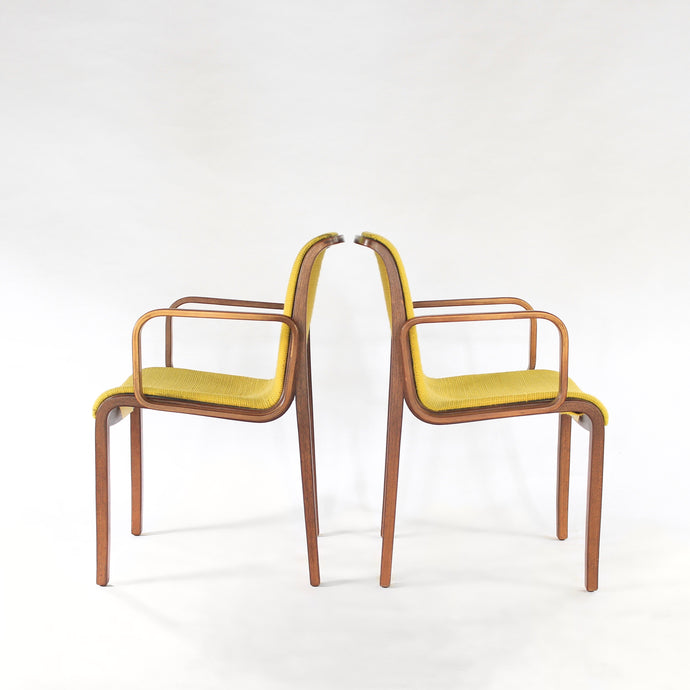 Pair of 1970 Knoll Bentwood Armchairs Mid Century Modern