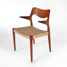 Load image into Gallery viewer, Set of 10 Niels Møller Dining Chairs Model 71 and 55 - Teak and Paper Cord