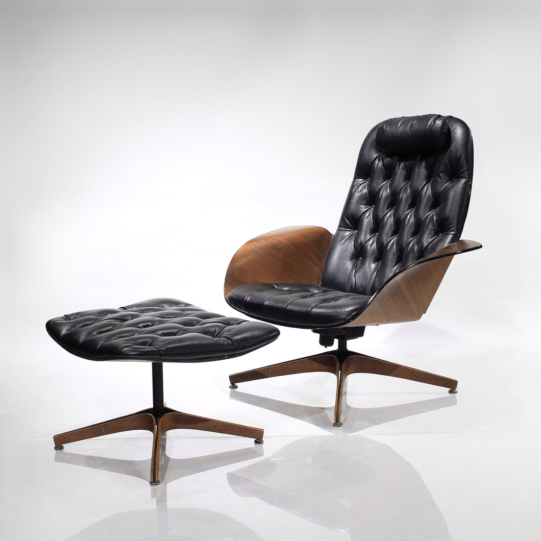 Mr Chair Recliner and Ottoman by George Mulhauser for Plycraft - 1965