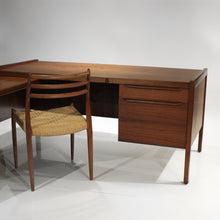Load image into Gallery viewer, Exceptional Mid-Century Walnut L-Shape Desk with Return