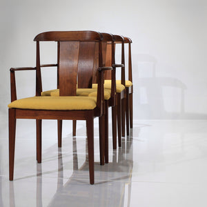 Mid-Century Modern Walnut Dining Chairs by Dillingham  - Set of 4