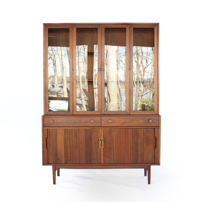 Mid Century Sideboard China Cabinet Hutch Drexel by Kipp Stewart - Stuart MacDougall