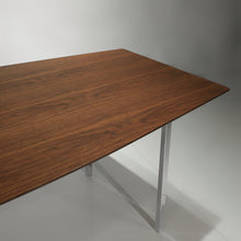 Load image into Gallery viewer, Florence Knoll Conference Table in Chrome and Walnut Formica