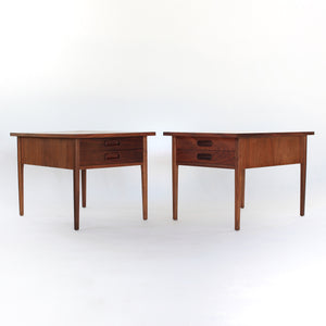 Jack Cartwright for Founders Walnut End Tables - a Pair