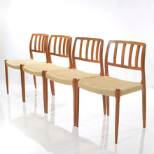 Load image into Gallery viewer, Set of 4 Møller 83 Side Chair in Teak &amp; Paper Cord