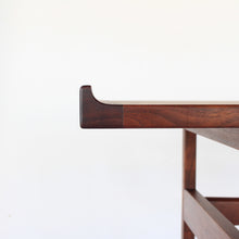 Load image into Gallery viewer, Jens Risom Walnut Console Table with 2 Floating Drawers