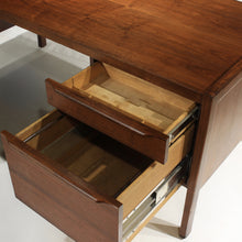 Load image into Gallery viewer, Exceptional Mid-Century Walnut L-Shape Desk with Return