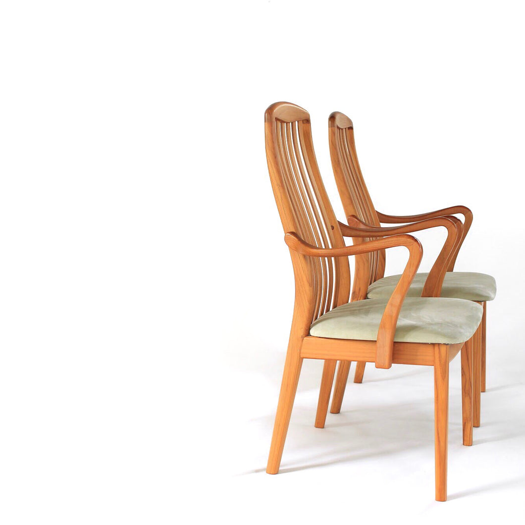 Schou Andersen Danish Teak Dining Chairs Set of 2