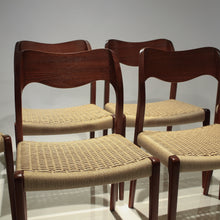 Load image into Gallery viewer, Set of 8 Niels Møller Model 71 and 55 - Teak and Paper Cord