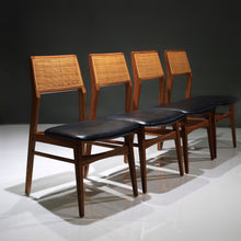 Load image into Gallery viewer, Walnut and Cane Dining Chairs - Set of 4 by Foster McDavid