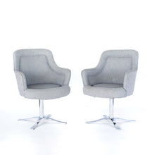 Load image into Gallery viewer, Mid Century Modern Easy Chairs in style of Nicos Zographos with Petal Chrome Base