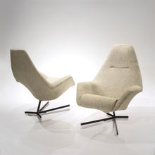 Load image into Gallery viewer, Rare Peter Hoyte ‘PH6‘ Cantilever Lounge Chairs in Knoll Bouclé - A Pair