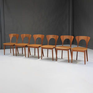 Niels Koefoed 'Peter' Chairs in Teak and Leather - Set of 6