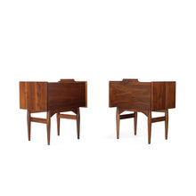 Load image into Gallery viewer, Exceptional John Keal for Brown Saltman Nightstands - A Pair