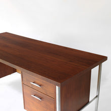 Load image into Gallery viewer, RARE Mid Century Modern Walnut and Cane Desk in Style of Florence Knoll