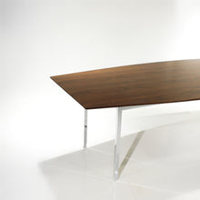 Load image into Gallery viewer, Florence Knoll Conference Table in Chrome and Walnut Formica