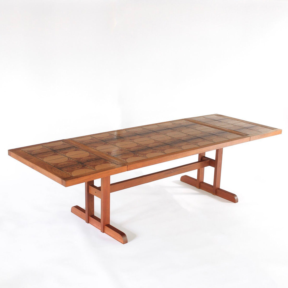Danish Modern Dining Table Gangsø Møbler with Tile Inlay - Long 103