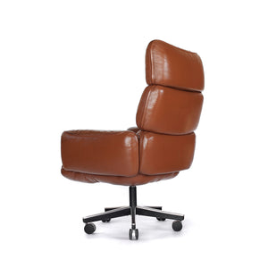 Otto Zapf for Knoll Leather Executive High Back Chair Mid Century Modern