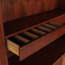 Load image into Gallery viewer, Jack Cartwright for Founders Walnut and Cane Credenza with Rare Hutch