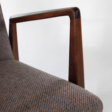 Load image into Gallery viewer, Mid Century Jens Risom Walnut Armchairs Pair of Stunning Lounge Chairs