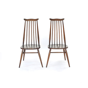 Mid Century Early Ercol Goldsmith Windsor Dining Chairs - Set of 2