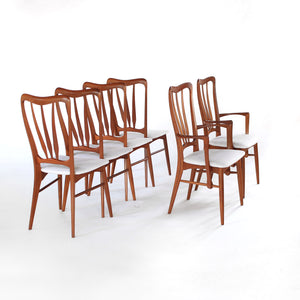 Niels Koefoed Teak Dining Set with Gate Leg Table and 6 Ingrid Dining Chairs