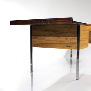 RARE Bleached Rosewood Executive Desk by Harvey Probber