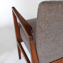 Load image into Gallery viewer, Mid Century Jens Risom Walnut Armchairs Pair of Stunning Lounge Chairs