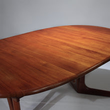 Load image into Gallery viewer, Stunning Mid-Century Danish Teak Elliptical Dining Table w/ 2 Leaves