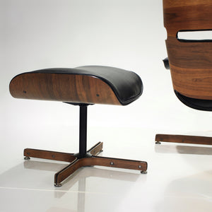 Mr VIP Chair and Ottoman by George Mulhauser for Plycraft in Italian Leather