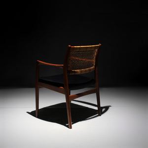 Armchair in Teak and Cane by Sylve Stenquist for Dux of Sweden