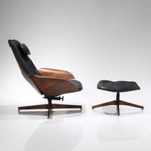Load image into Gallery viewer, George Mulhauser for Plycraft Mr Chair and Ottoman in Leather