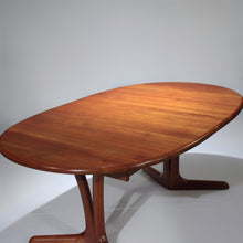 Load image into Gallery viewer, Stunning Mid-Century Danish Teak Elliptical Dining Table w/ 2 Leaves