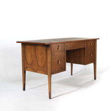 Load image into Gallery viewer, Broyhill Brasilia 5 Drawer Desk Walnut with Cane